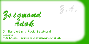 zsigmond adok business card