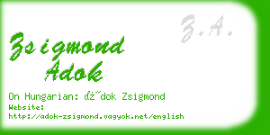 zsigmond adok business card